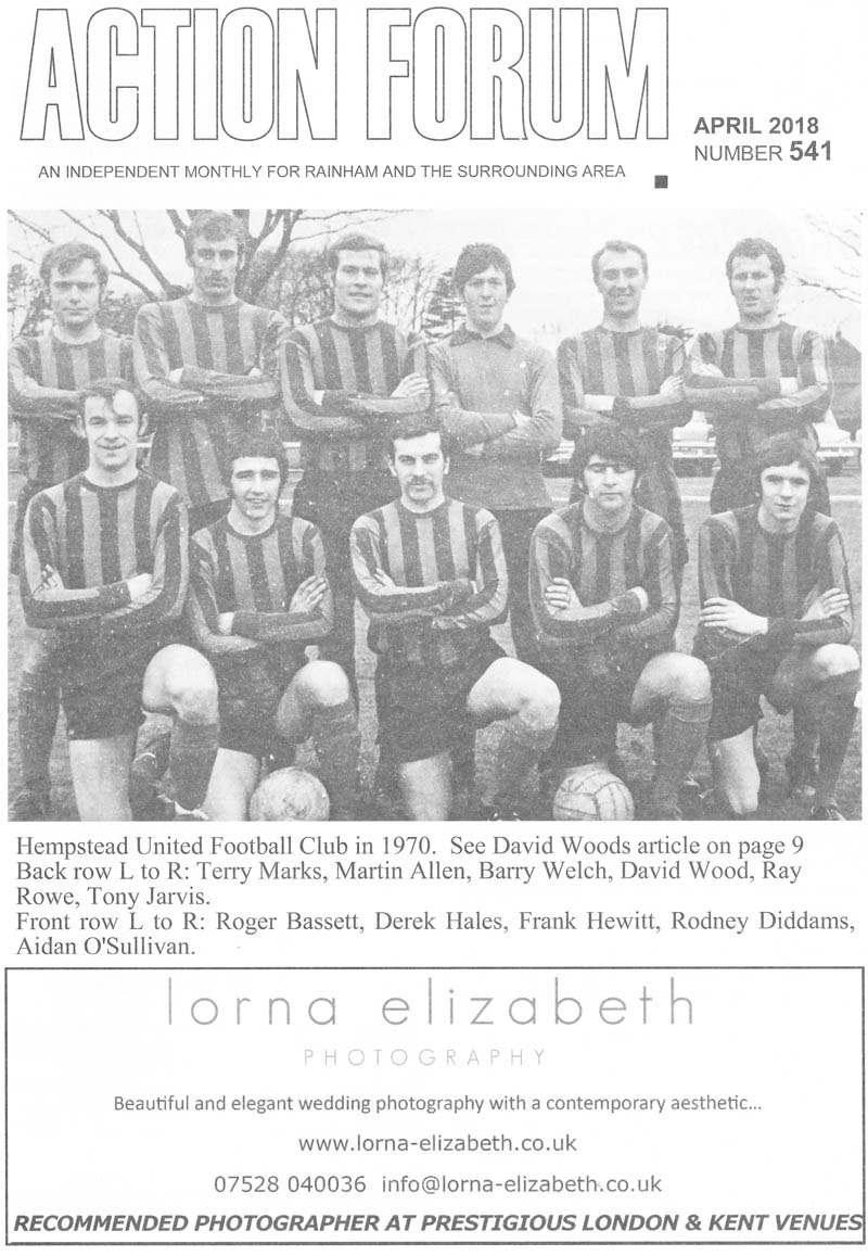 Cover photo of Hempstead United Football Club in 1970