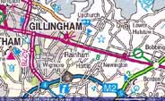 Map of Rainham Kent